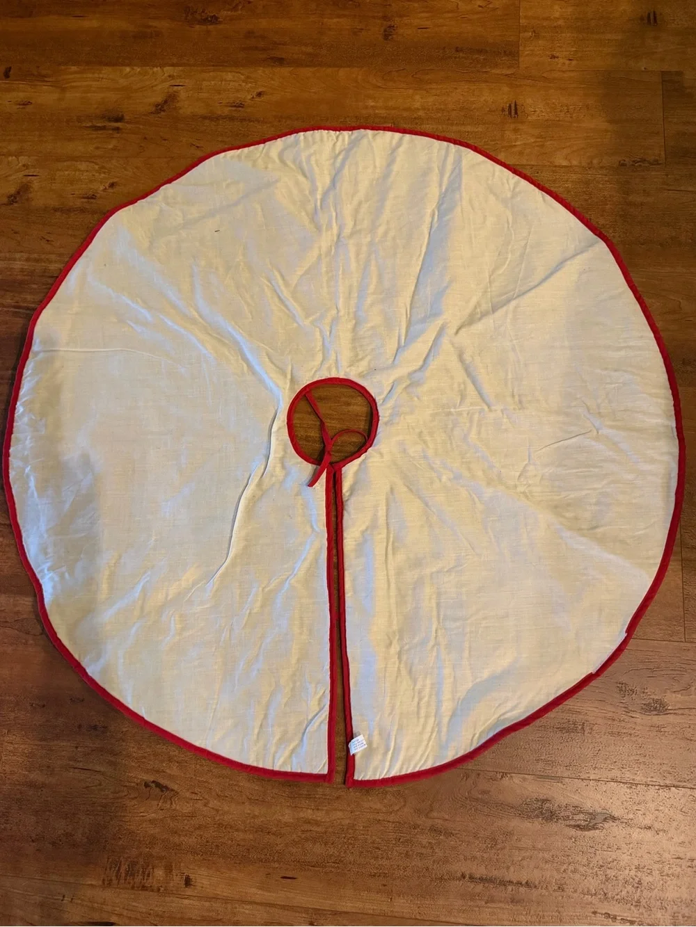 Vintage Farmhouse Snowman Santa Tree Skirt Holiday Christmas Quilted
